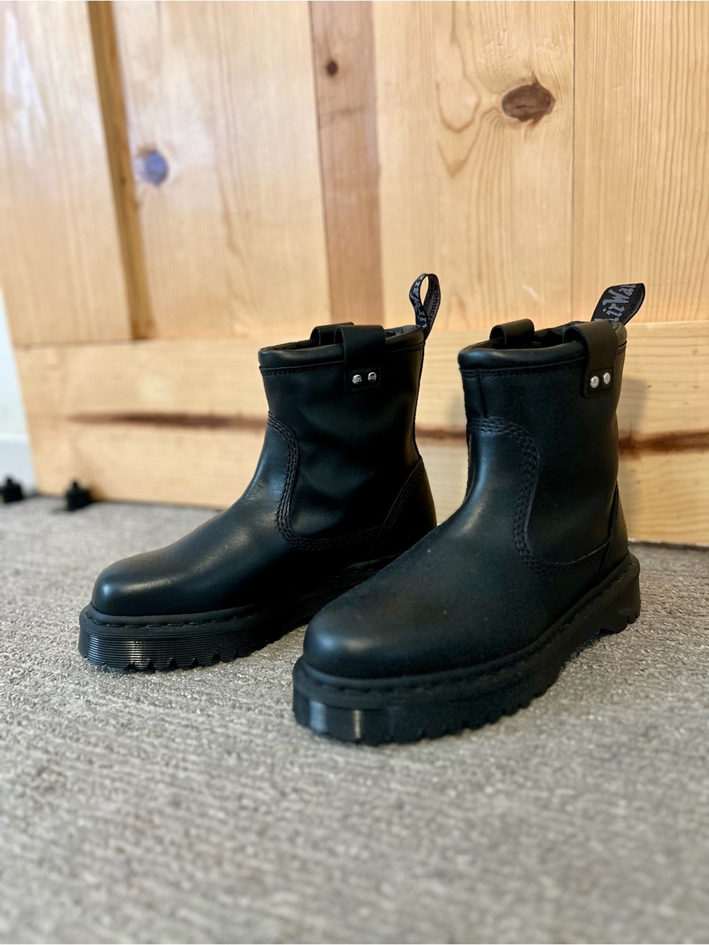 Dr. Martens Black Leather Combat Chelsea Boots never been worn brand new